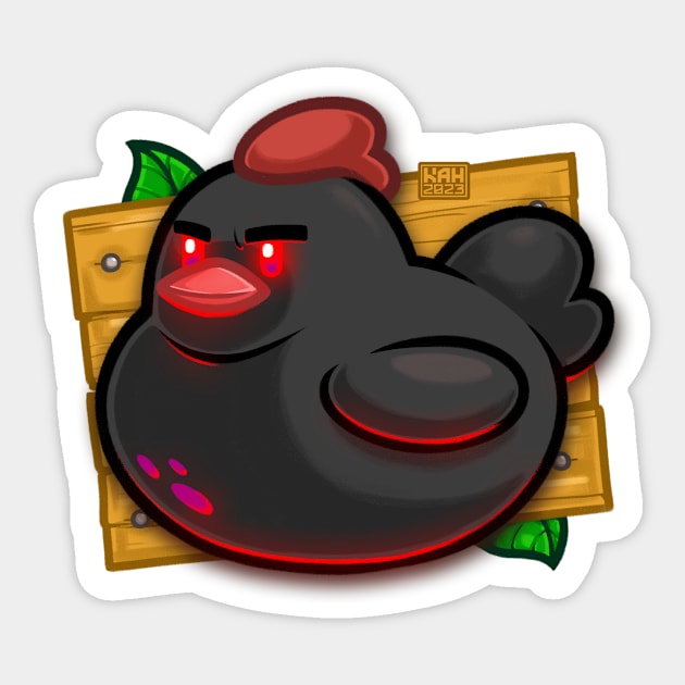 Evil Valley Chicken Sticker by MrHinkleDraws